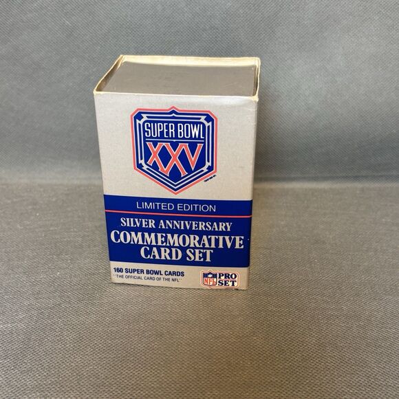Super Bowl XXV Limited Edition Commemorative Card Set 160 Cards NFL - Complete - Picture 1 of 8